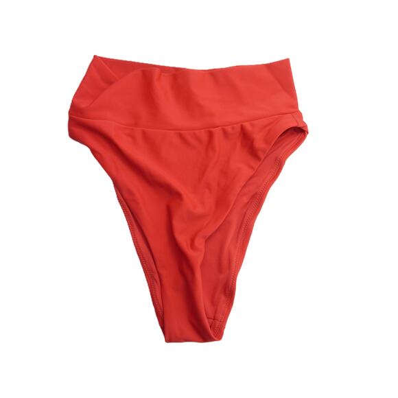 NWT Aerie Swim Separates Red High Cut Cheeky Bikini Bottom XS - Picture 1 of 4